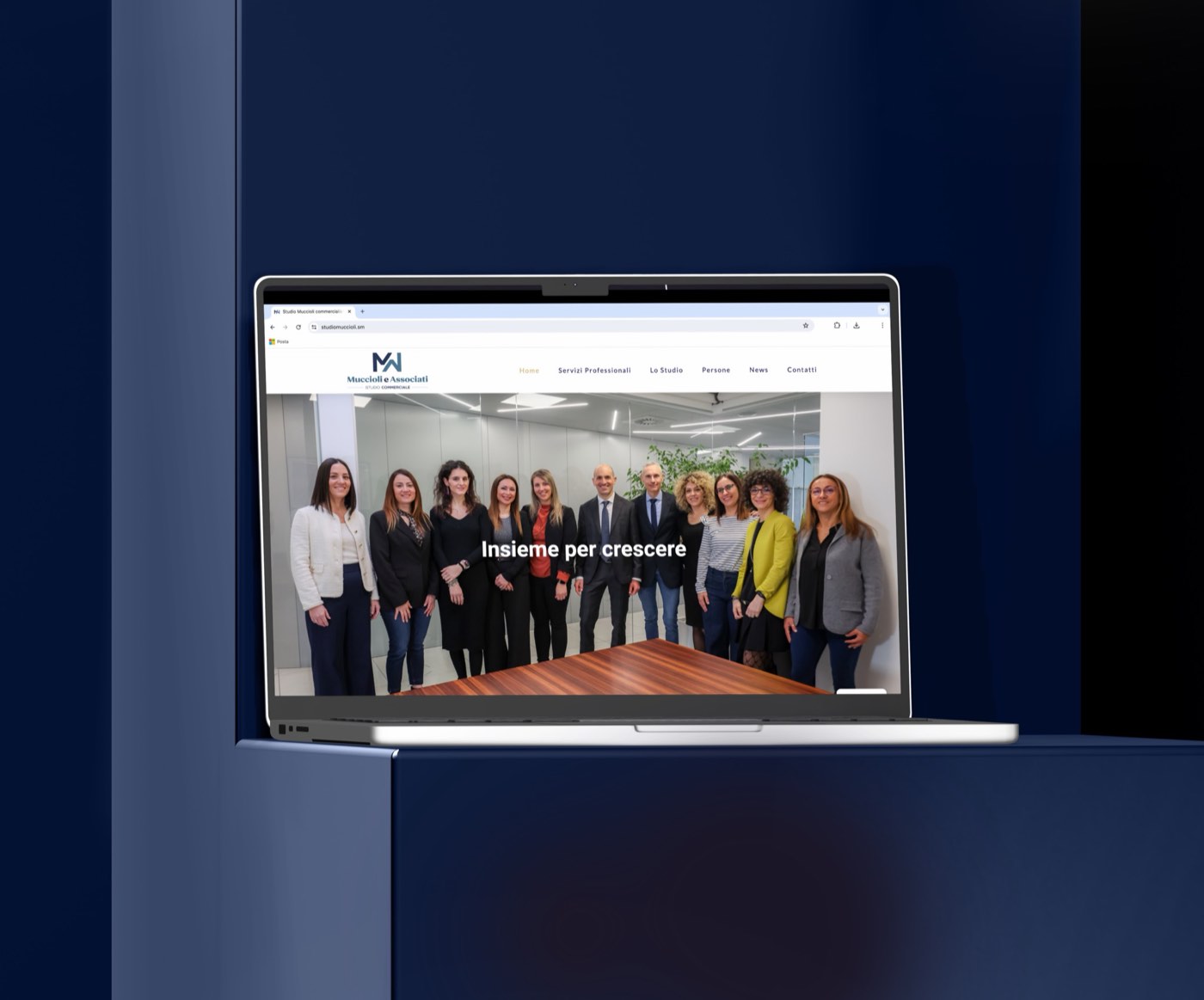 Sito web che applica l'identità visiva del brand